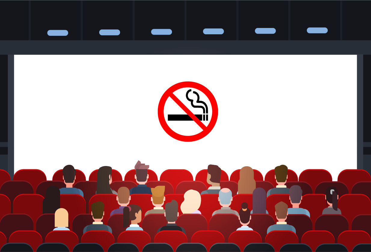 theater with do not smoke symbol